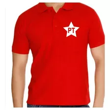Camisa Vermelha Pt 13 Gola Polo Lula