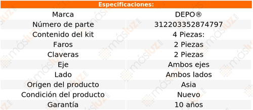 Paq Calaveras S/foco Y Faros Chevy 2009/2012 Depo Foto 4