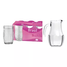 Jarra Cisper De Agua Vidrio ´+ 6 Vasos Bahia