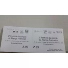 Ingresso Segundo Festival Da Aliança Francesa