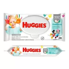 Kit 12 Lenços Umed Huggies One&done C/48 = 576 Lenços