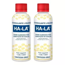 Kit 2 Coalho Líquido Ha-la 200ml Coagulante Produção Queijos