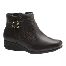 Bota Feminina Em Couro Roma Café 1069 Doctor Shoes Doctor S