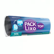 Saco Para Lixo Preto 30 Litros Pack Lixo Top 30 Unidades