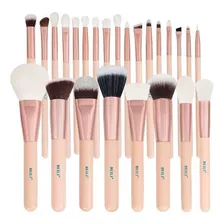 Set De 25 Brochas De Maquillaje Beili F25 Rose Gold