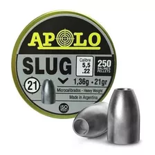 Chumbos Apolo Slug 5.5mm X 250 Uni Precisión Y Potencia 