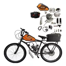 Bicicleta Motorizada Tanque 5litros Baú Kit&bike Desmontados Cor Laranja Ktm