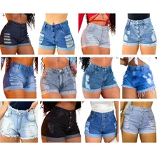 Kit 5 Shorts Jeans Femininos: Bordados Florais E Moderno