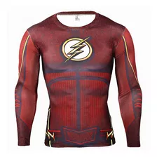 Camisa De Compressão Flash Rashguard Elastano Manga Longa