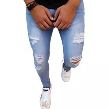 Calça Masculina Jeans Linha Premium Justa Na Perna Lycra