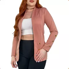 Blazer Alfaiataria Luxo Feminino Casaco Inspiração Social