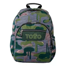 Mochila Escolar Totto Gommas Rpet Verde Melted