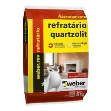 Argamassa Cimento Refratário Churrasqueira 5kg Quartzolit 