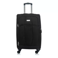 Maleta Segovia Mediana Explora Blanda 66l 4 Ruedas Color Negro