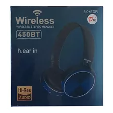 Audifonos On Ear Bluetooth Manos Libres Extra Bass 450bt Color Azul