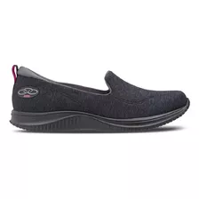 Tênis Feminino Casual Mantra Slip On Cor Preto Tamanho 36 Olympikus