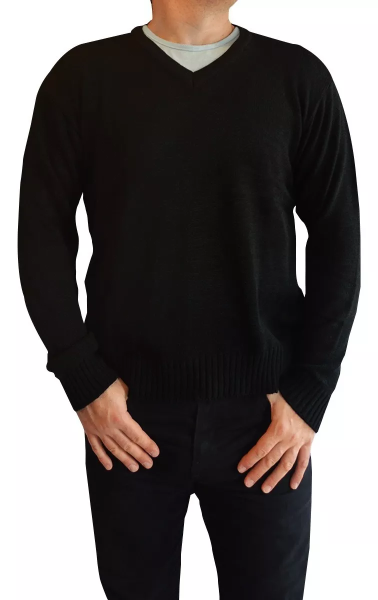 Sweater Hombre Pullover Hombre Escote V Excelente Calidad