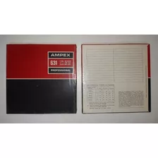 Fita Ampex 631 ¼ 1200 Pés 7pol Vermelha Tape Deck Rolo Nova