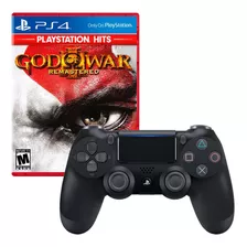Sony - Mando Dualshock 4 - Color Negro Y God Of War 3 Ps4