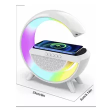 Lámpara Led Parlante Luces Rgb Cargador Inalámbrico Reloj G