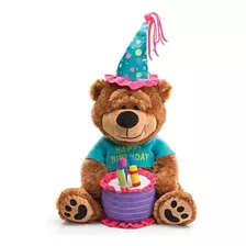 Adorable Feliz Cumpleaños Oso De Peluche Con Pastel Que Ju.