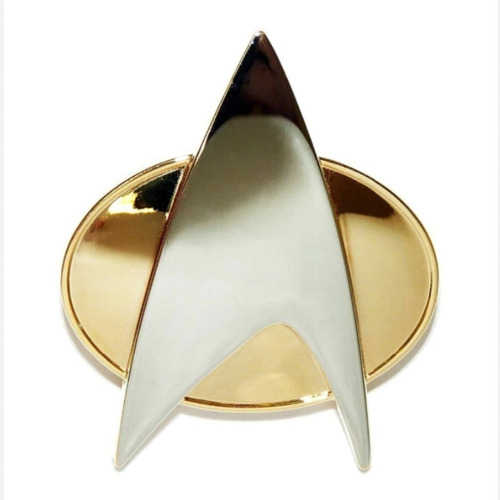 Prendedor Pin Star Trek Tng Metal Plateado Picard