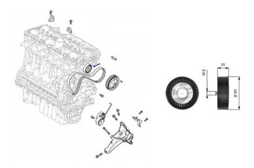 Polea Correa Alternador Volvo S80 Xc60 Xc70 Xc90 3.0 3.2 T6 Foto 2