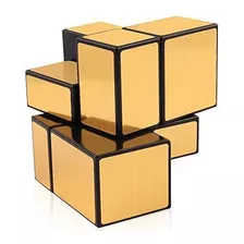 Cubo Mágico Profissional 2x2x2 Mirror Blocks Dourado 