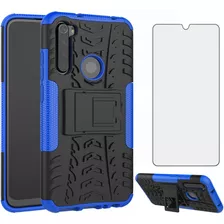 Funda Para Xiaomi Redmi Note 8 Con Vidrio Templado Y Sopo...