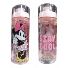 Botella Plástico Fancy Doble Brillantina 370 Ml Minnie Mouse