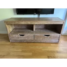 Rack De Madera Para Tv Con Cajoneras