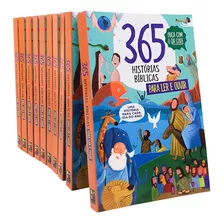 Kit Livros Infantis 365 Histórias Bíblia Ler Ouvir | 10 Unds