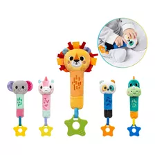 Brinquedo Bebe 4 Meses + Bubazoo Animais Barulho Buzininha