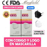 Mascarillas Kn95 Ce Fda - Gb2626 - 5 Capas Negro De Fabrica
