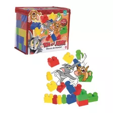 Sacola De Blocos De Montar Tom E Jerry 54 Peças Supertoys