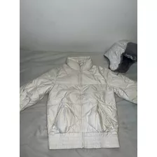 Campera Abrigada Columbia Original Blanca Niña 10-12