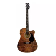 Violão Elétrico Folk Cutaway Vogga Vck370 Mf Aço Com Afinador E Tensor Bi-direcional