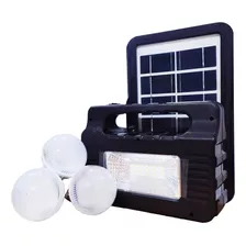 Kit Solar De Emergencia Camping Usb + 3 Ampolletas