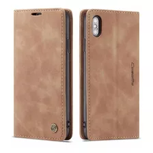 Case Carteira Em Couro Magnética Para iPhone X/xs Xr Xsmax