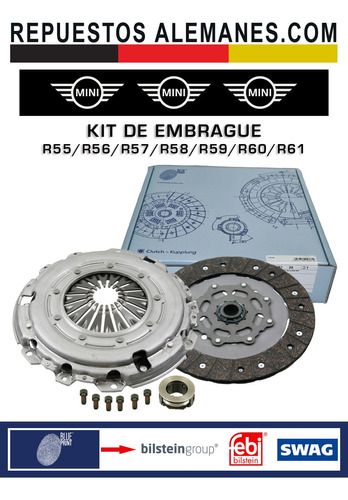 Kit Embrague Mini Cooper R55 R56 R57 R58 R59 R60 R61 N14 N18 Foto 2