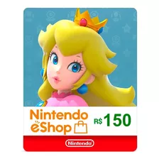 Cartão Pré-pago Nintendo Switch Eshop Brasil R$ 150 Reais