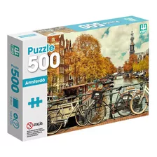 Quebra Cabeça Puzzle 500 Peças Amsterdã Holanda Paisagens