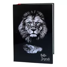 Biblia Sagrada Leão Silver - Palavra De Jesus Em Vermelho - Capa Dura