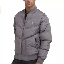 Chamarra Uspa Gris Bomber Hombre