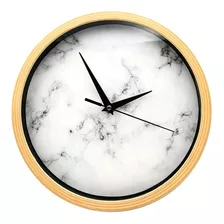 Reloj Pared Plastico Simil Marmol 25cm Diametro Ent