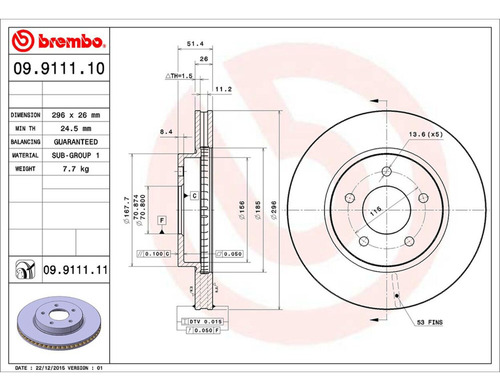 Rotor Freno Izquierdo O Derecho Delantero Torrent 06 Brembo Foto 2