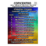 Etiquetas Stickers Vinyl Lithoadhesivo Rotuladas Copicentro