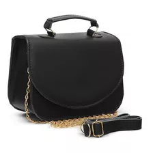 Bolsa Compacta De Ombro Feminina Valentine's Day Love Cor Preto Desenho Do Tecido Liso