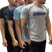 Kit 4 Blusa Masculina De Malha Básica - Pronta Entrega