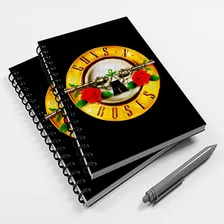 Caderno Universitário 10 Matérias Rock Guns And Roses